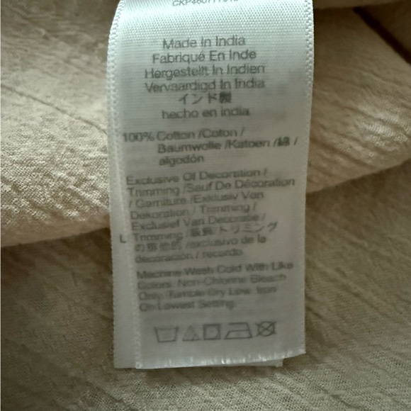 Madewell Boho Embroidered Peasant Top Avalon Pink Medium Floral Blouse Cotton - Picture 6 of 6